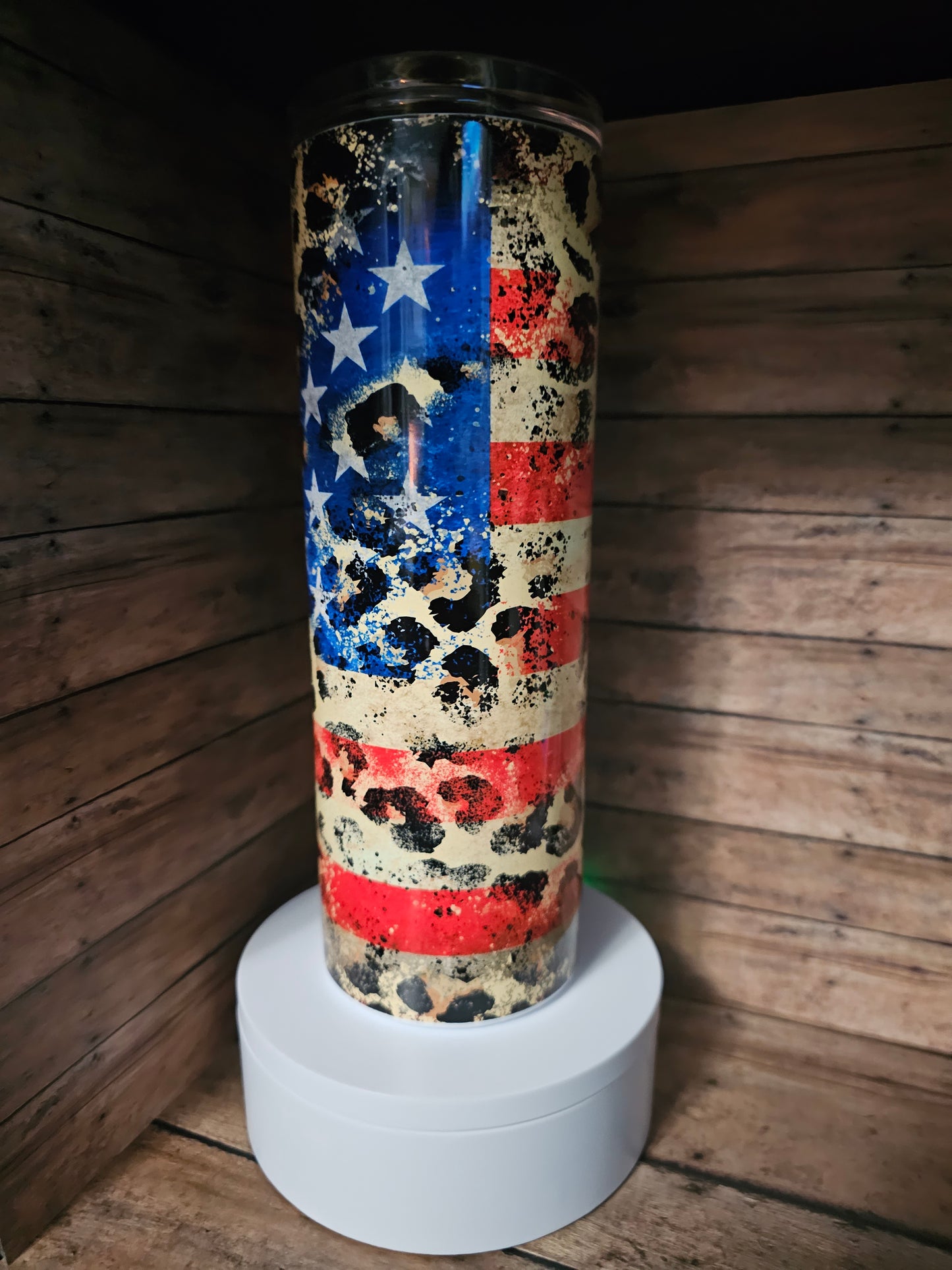 Chettah Flag Tumbler