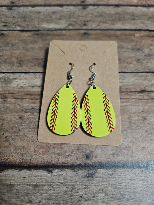 Softball Earrings