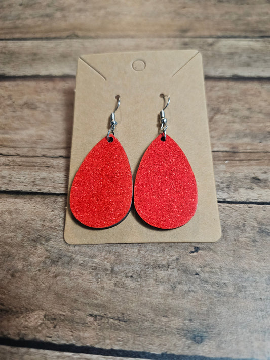 Red Speckle Earrings