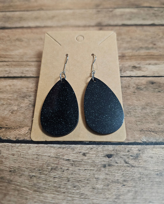 Black Speckle Earrings