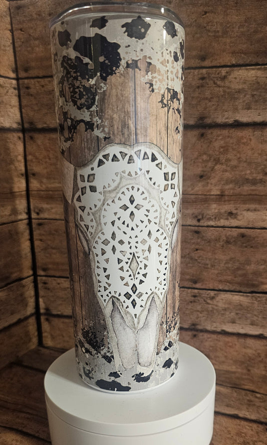 Lace Skull Tumbler