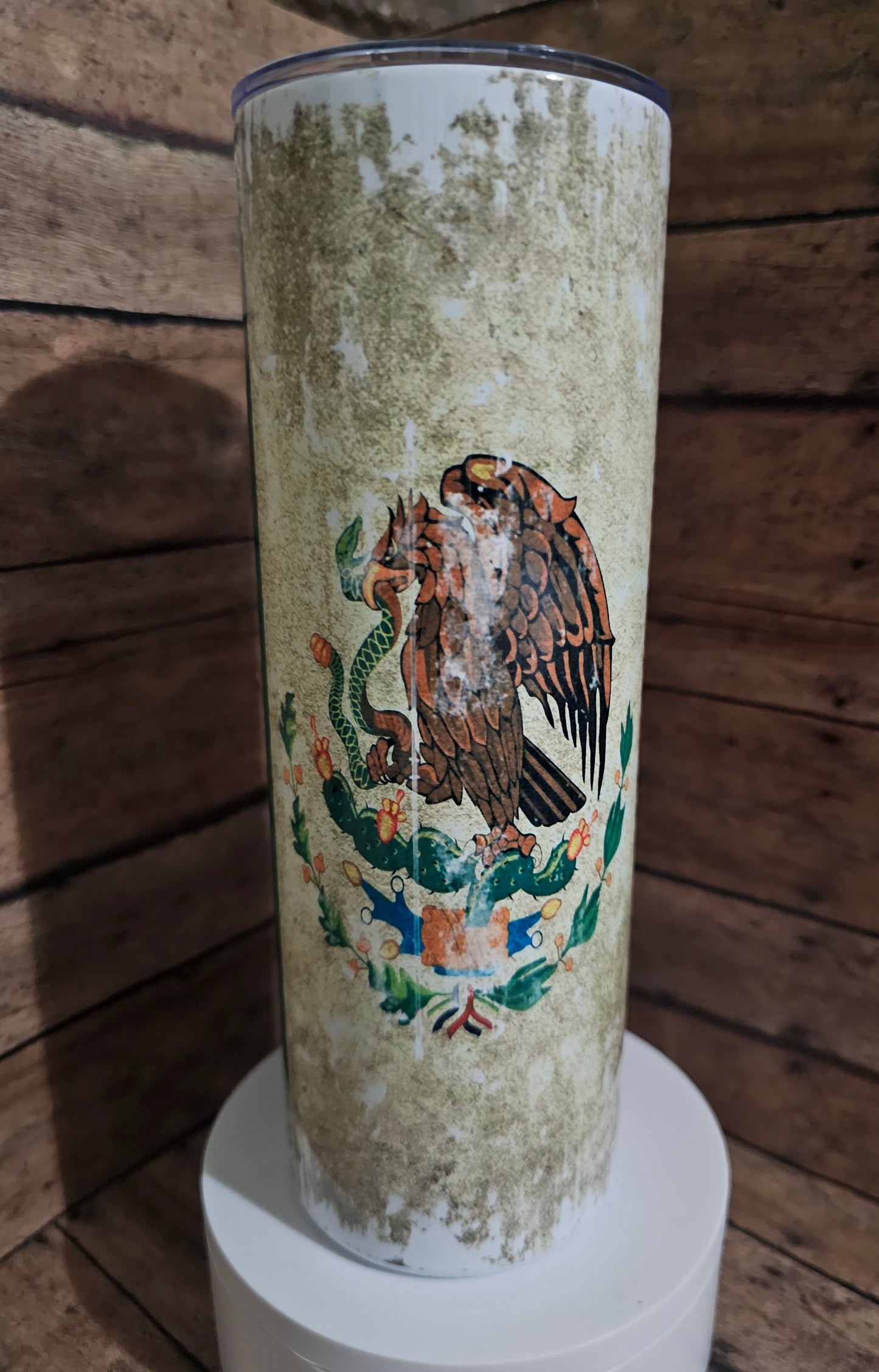 Rustic Mexico Flag Tumbler