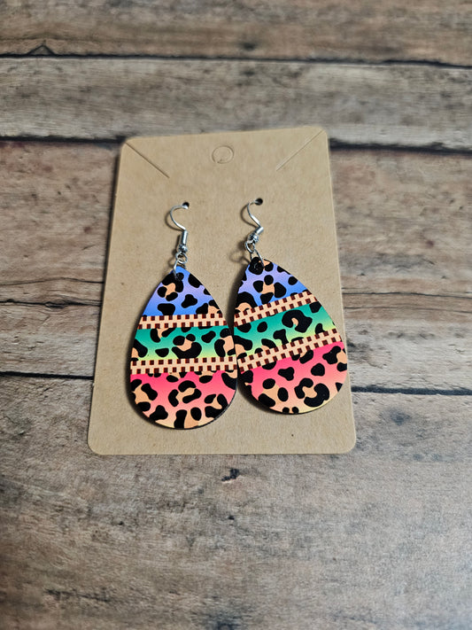 Colorful Leopard Earrings